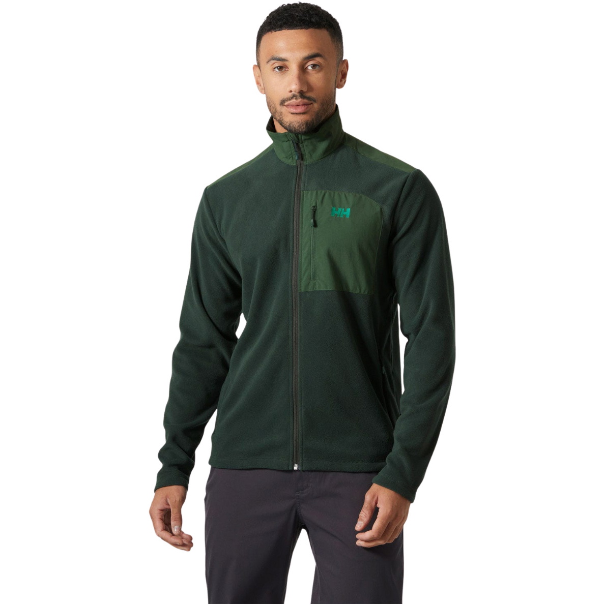 2025 Helly Hansen Männer Daybreaker Block Microfleece Jacke 49454 - Dark Jungle